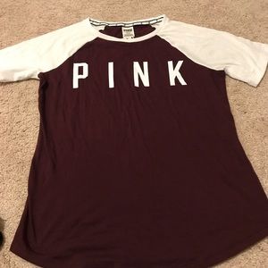 Pink Victoria's Secret quarter tee